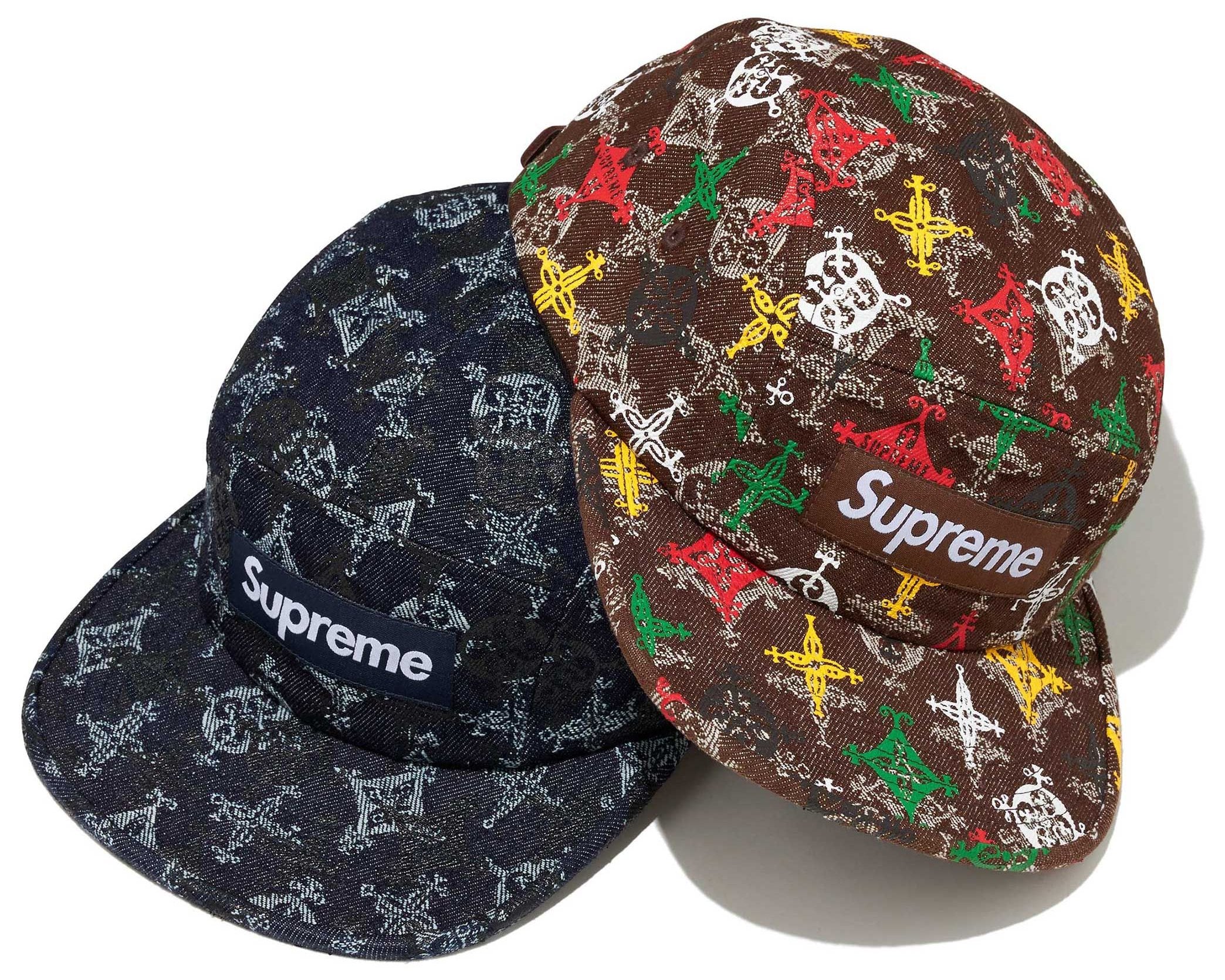 Overprint Jacquard Denim Camp Cap